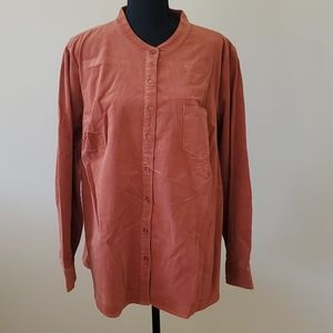 Denim and company stretch corduroy button front